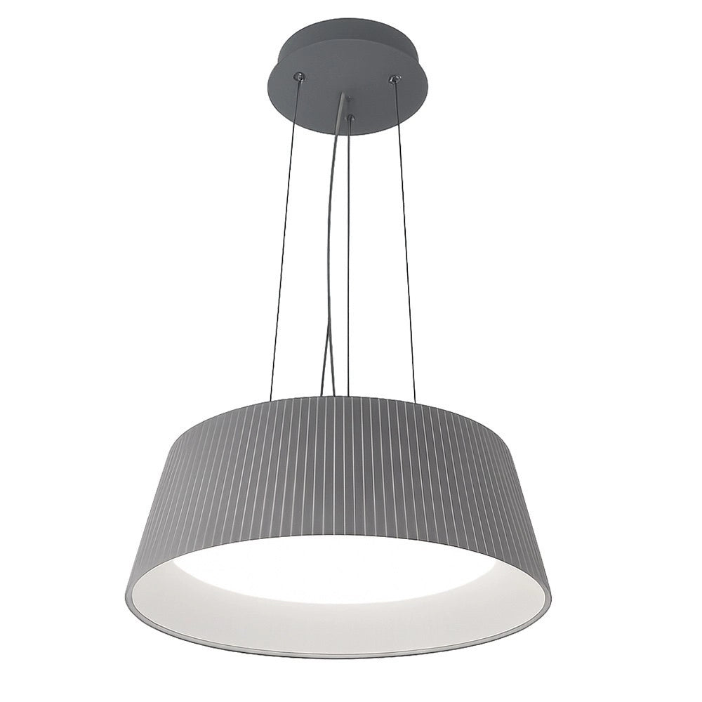 Lampadario LED a sospensione moderno grigio 36W con tecnologia CCT Switch luce regolabile caldo naturale freddo design elegante per cucina salotto e sala da pranzo
