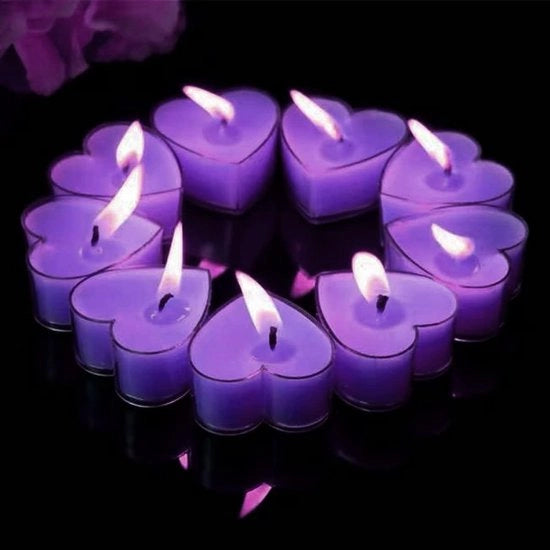 Candeline di cera - Candeline di cera - Cuori candele - San Valentino - Regalo per San Valentino