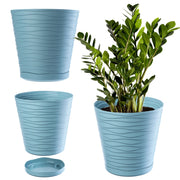 Vaso da fiori KADAX da 30 cm, con coperchio in plastica e supporto.