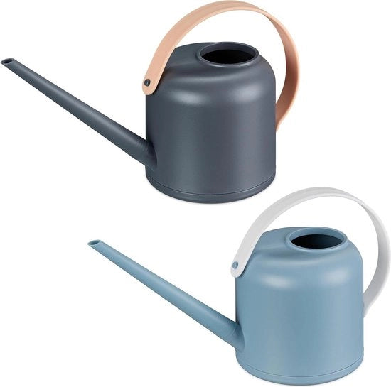 Set di 2 17 L contenitori per piante in plastica per piante da appartamento - lunga canna - moderno e colorato
