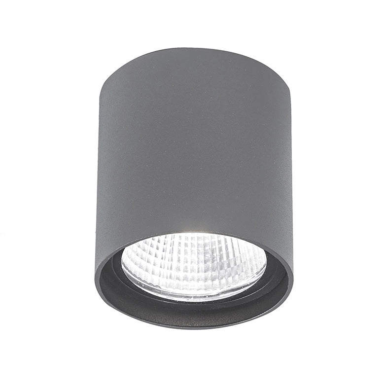 KUBA Downlight a Plafone Tondo Grigio 20W LED 3000K IP65 - Plafoniera da Esterno in Alluminio ad Alta Resistenza - Rossini Illuminazione
