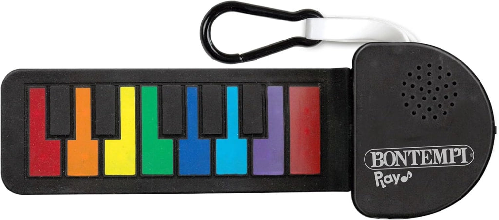 Portachiavi Musicale Tastiera, Portachiavi Flessibili, Soft Rubber e Touch Sensitive, Bontempi ,Eta 3+
