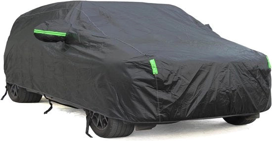 Autoesposizione impermeabile per pioggia, sole e protezione dalla polvere con fodera di cotone - respirante - nera - garage completo - vagoncino - misura L: max. 490 cm