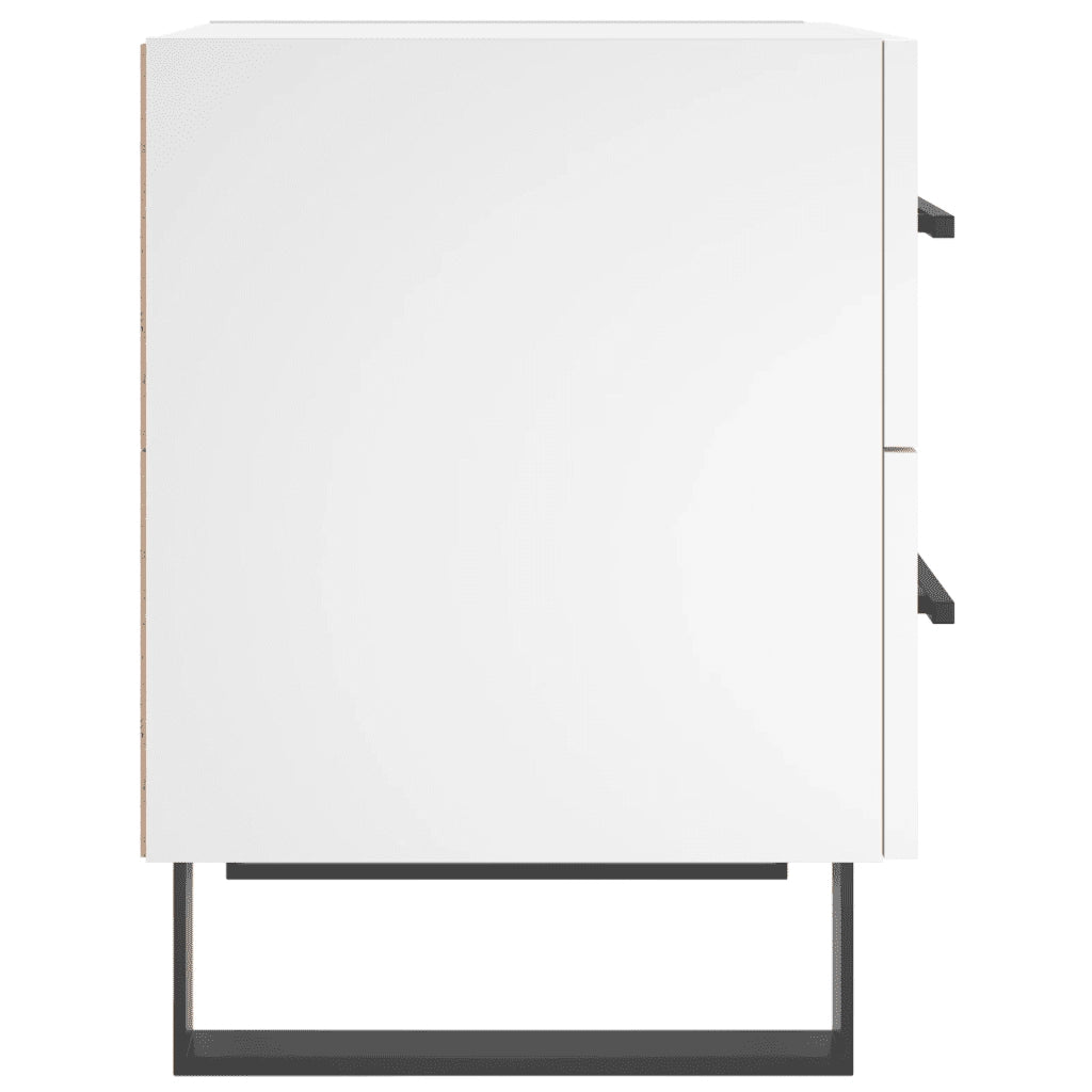 Comodino | Armadio da Notte | Mobiletto da notte Bianco 40x35x47,5 cm in Legno Multistrato