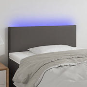 Testiera Grigio a LED 90x5x78/88 cm in Similpelle 3121414