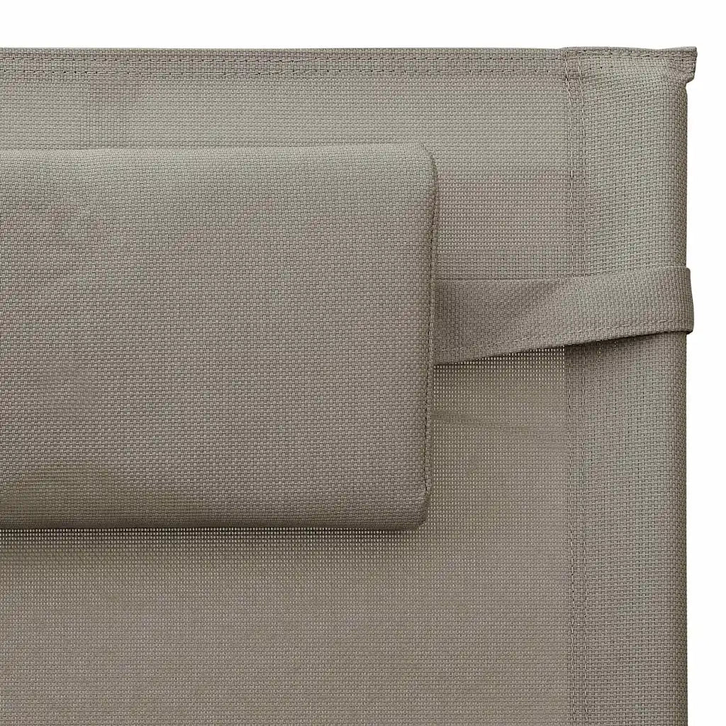 Lettini Prendisole 2 pz in Textilene Grigio Talpa e Grigio 310511
