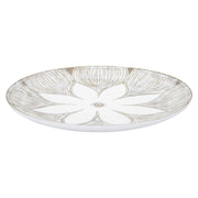 Vassoio Fiore 3, Bianco, Poliresina, 35,5x35,5x4,4 cm, Seven Design