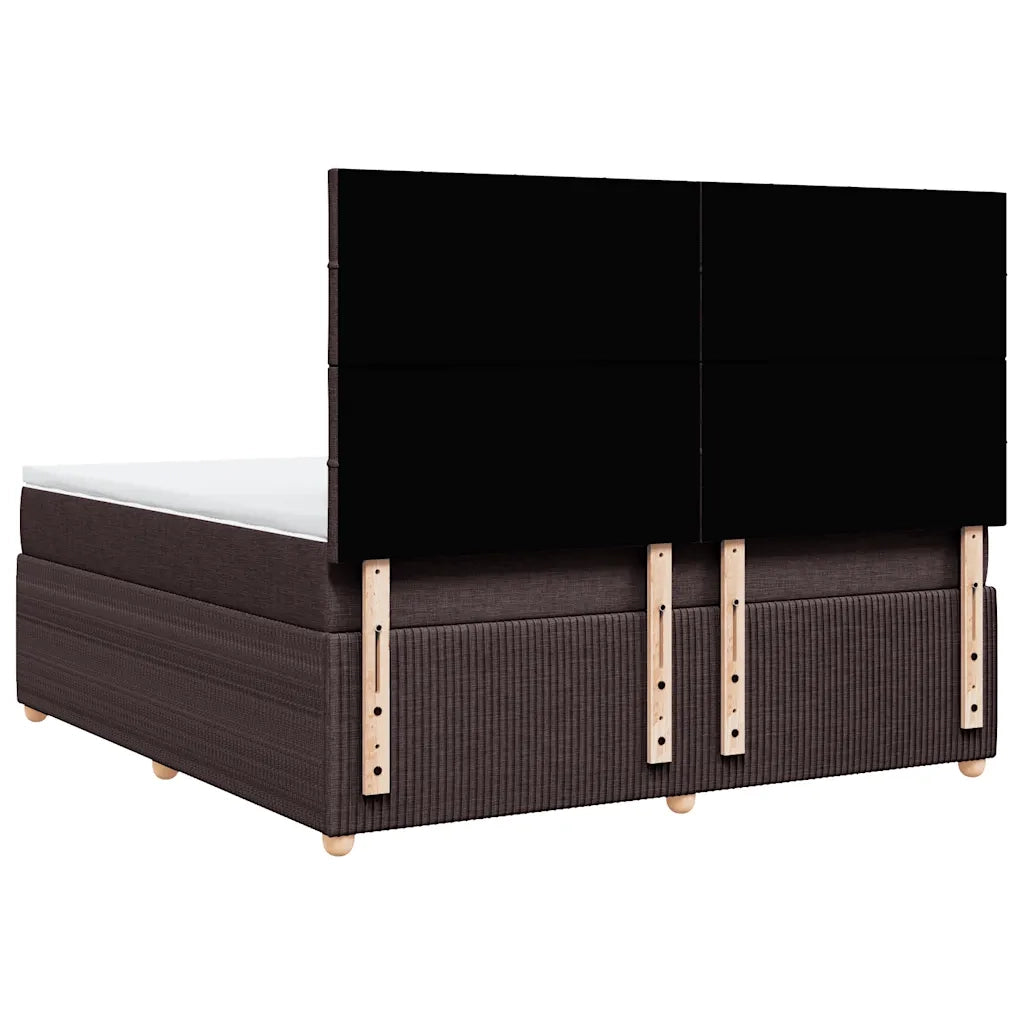 Giroletto a Molle con Materasso Marrone Scuro 180x200cm Tessuto 3292138
