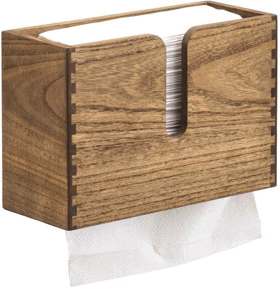 Asciugamano per carta da cucina e bagno, appeso con chiodi, in legno