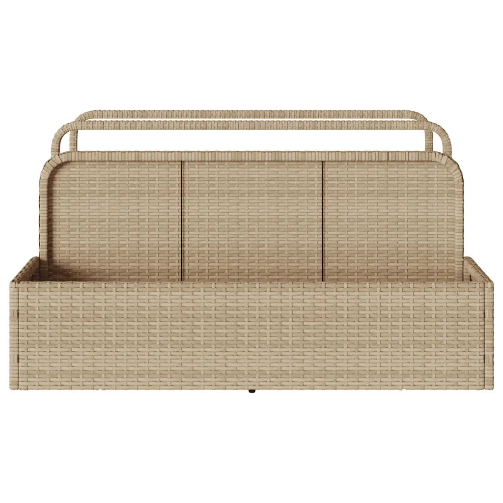 vidaXL Galleggiante a Bordo Piscina Beige 110x100x57 cm in Polyrattan