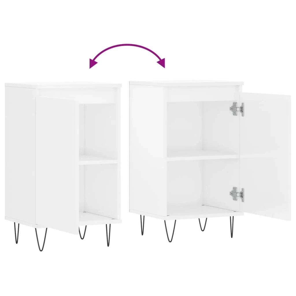 Buffet credenza cassettiera armadio mobile contenitore organizer per cucina soggiorno salotti set da 2 lucido 40 x 35 x 70 cm legno ingegnerizzato marrone 02_0036704