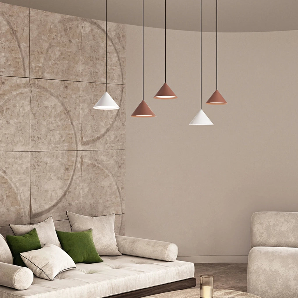 Sospensione Minimal Peak Metallo Bianco Led 12W 3000K Ip20