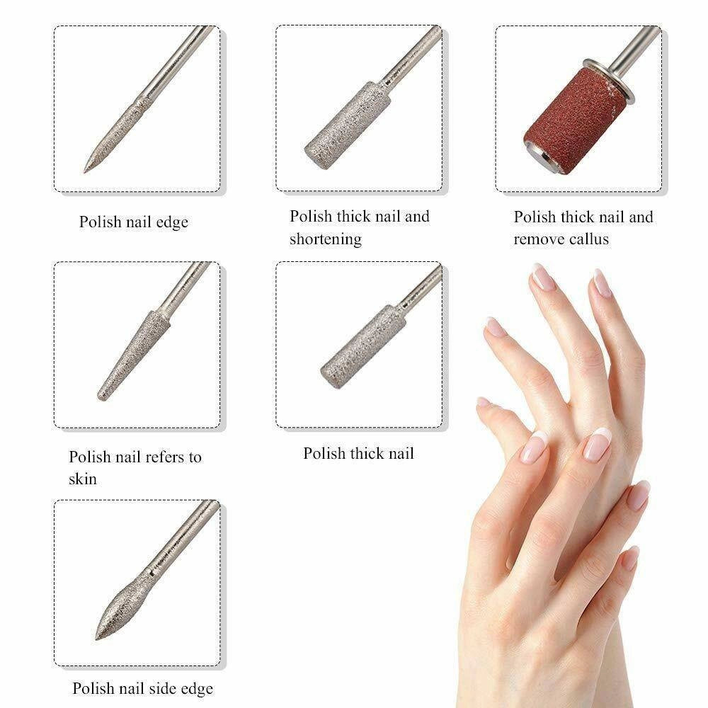 Trade Shop - Fresa Elettrica Portatile Per Manicure E Pedicure Trapano Unghie Nail Art -