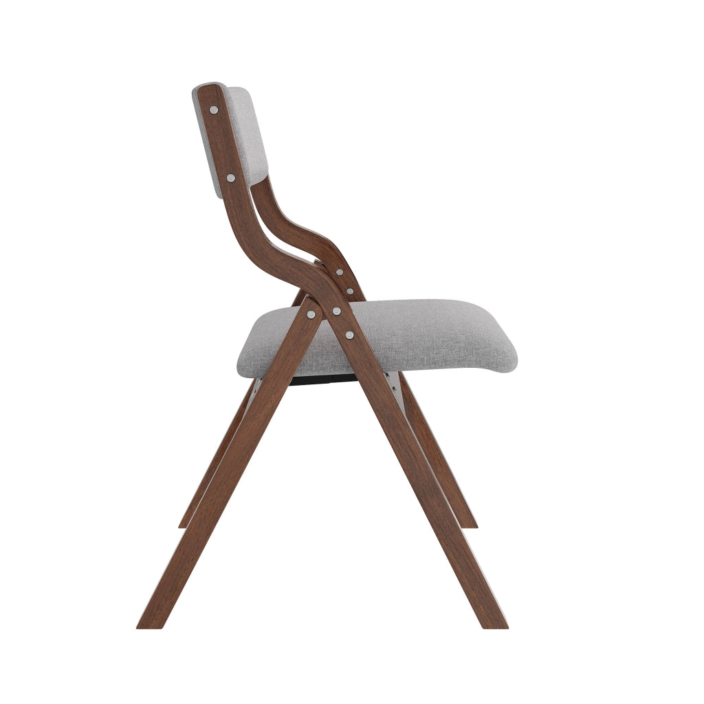 SEDIE PIEGHEVOLI Set da 2 pezzi 91,5x49x15,5 cm Legno massello Grigio