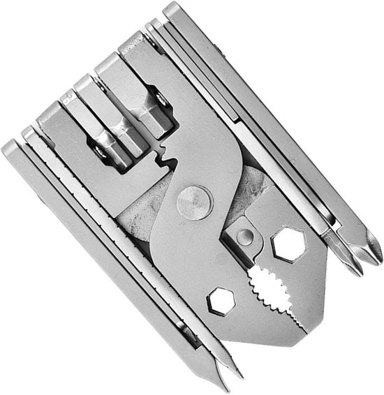 Multitooltang in Acciaio Inossidabile per Bicicletta con Chiave a Lama per Bicicletta, Dimensioni: 18 x 4,5 x 2,5 cm, Peso: 120 g, Materiale: Acciaio Inossidabile, Temperatura di Utilizzo: -20°C/+50°C