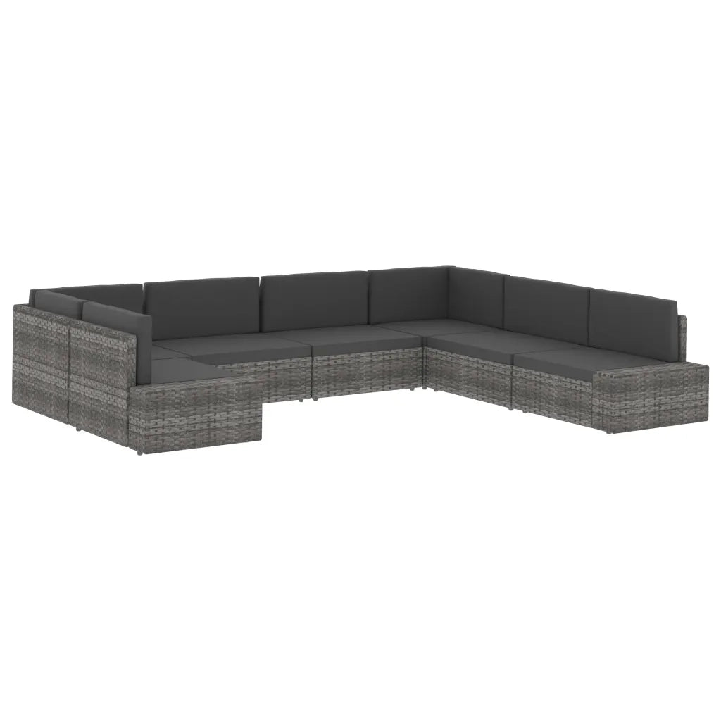 Seduta Centrale Modulare in Polyrattan Grigia CFW3321322