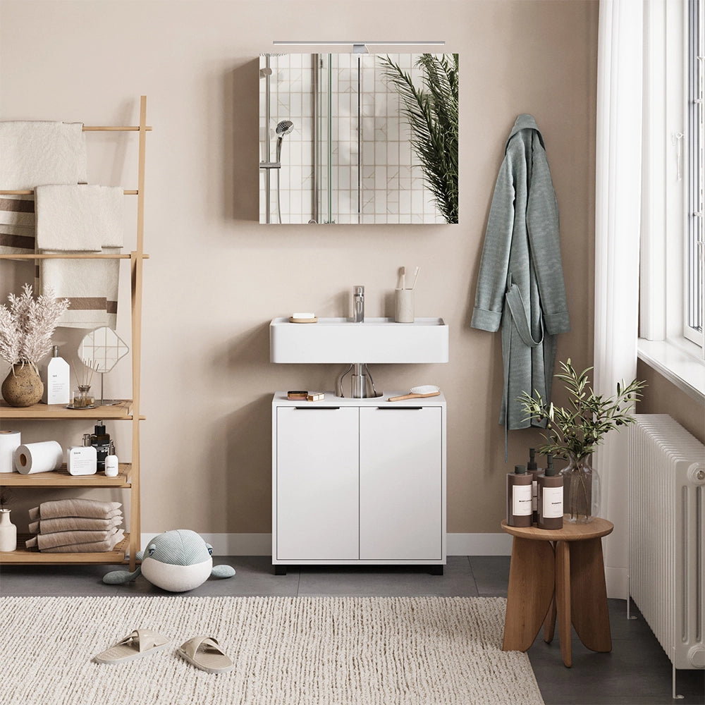 Vicco Set di mobili da bagno Bianco 2 parti