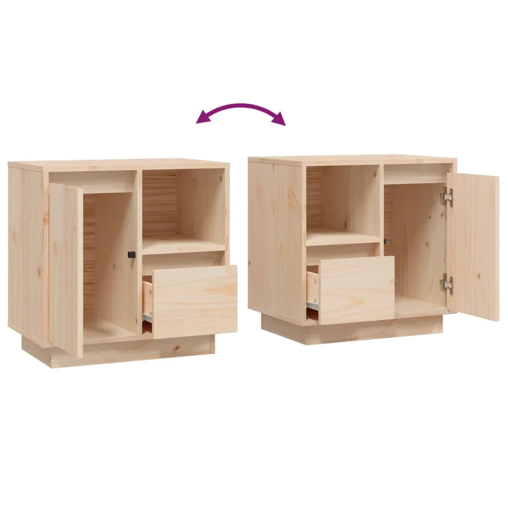Comodino 50x34x50 cm in Legno Massello di Pino 814479