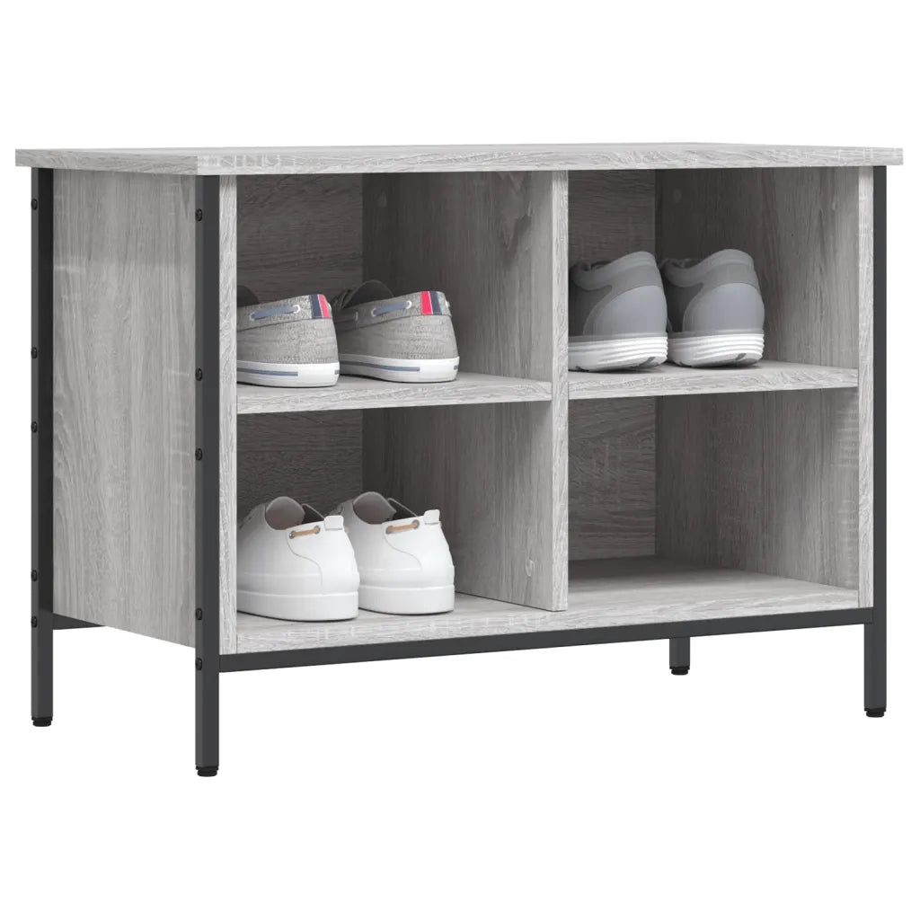 Scarpiera-Scaffale per scarpe Grigio Sonoma 69x35x50 cm in Legno Multistrato