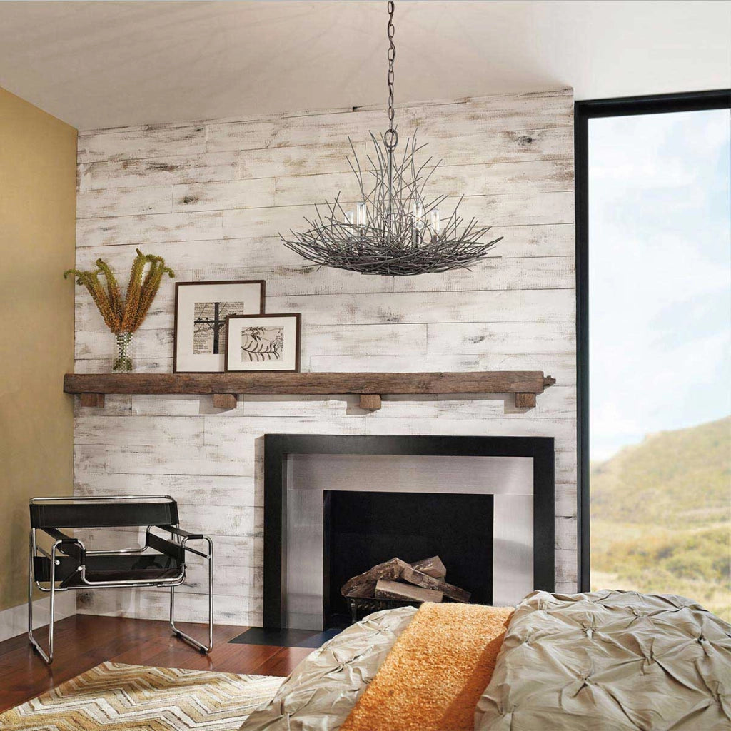 Lampadario Organique designer bronzo antico 5xE14 Kichler