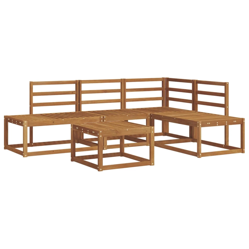 Set di divani da esterno 5 Pezzo Naturale