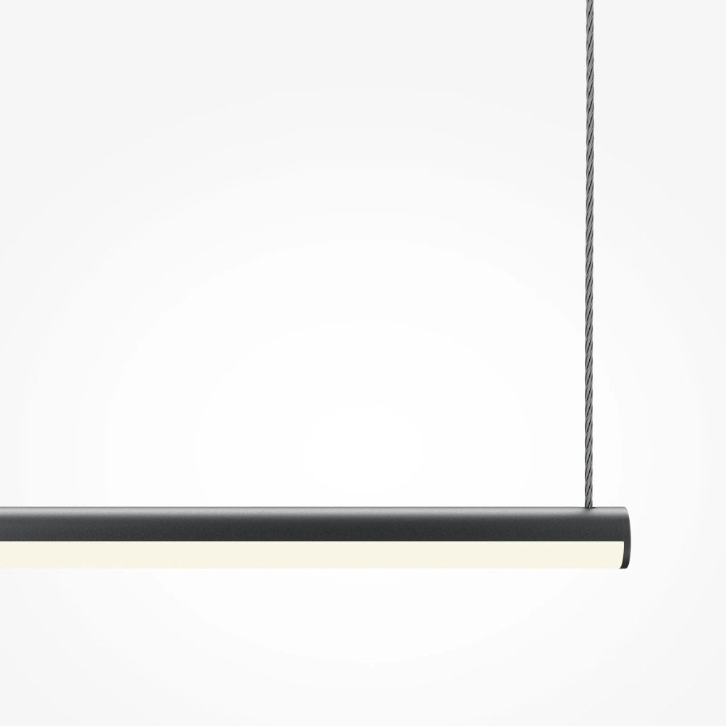 Maytoni Lampadario Moderno Halo 1 luce LED integrato nero alluminio
