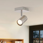 ZMH Faretto da Soffitto 1 Pezzo Nichelato Orientabile 330° GU10 per Corridoio Senza Lampadina
