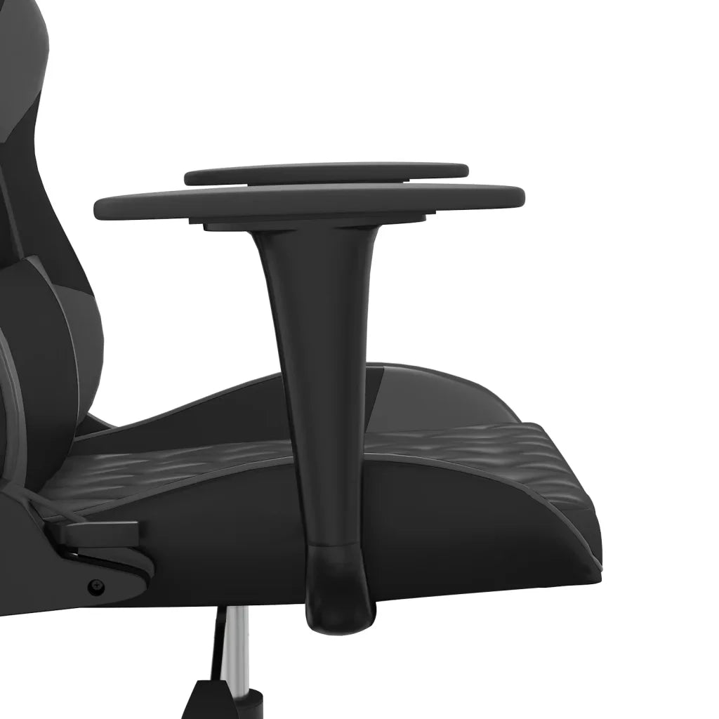 Sedia da Gaming Massaggiante Nero e Grigio in Similpelle cod mxl 70115