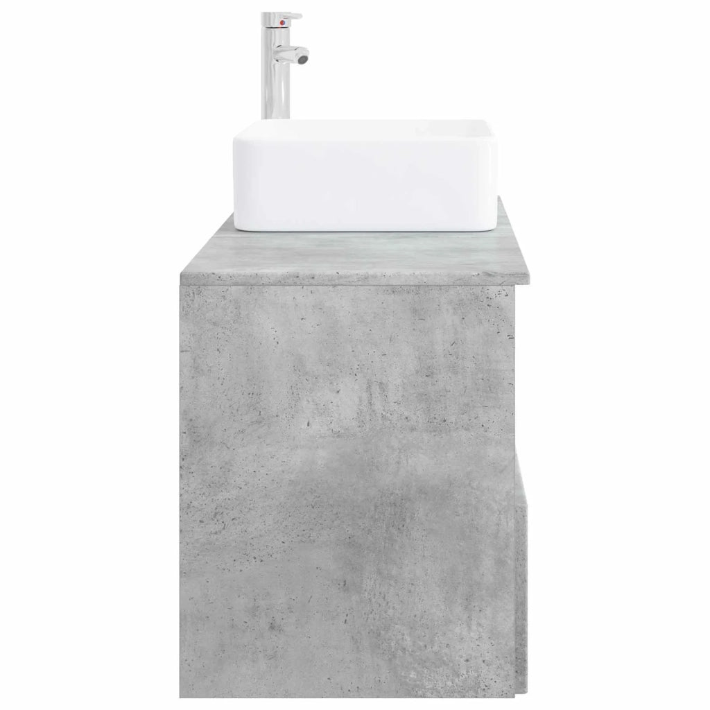 Set di mobili per il bagno 2 pz Grigio Cemento 3404047