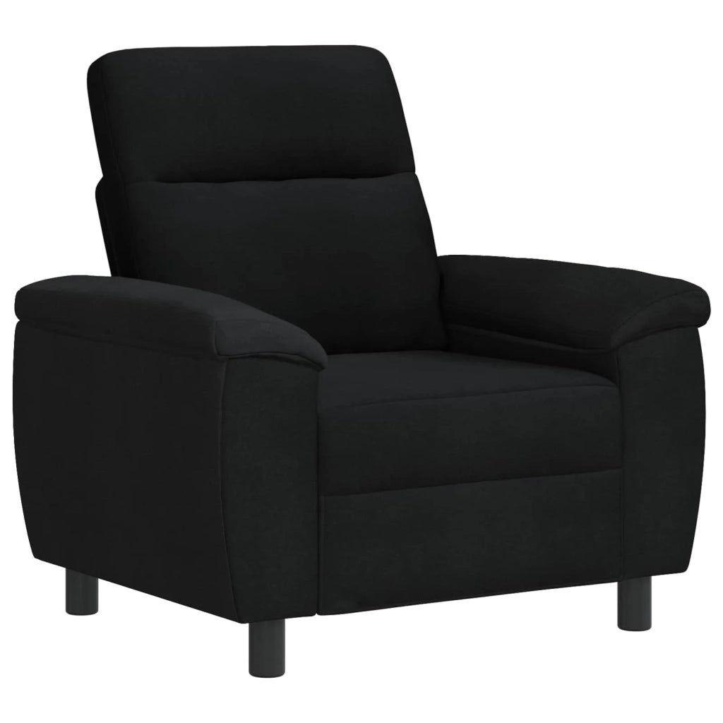 Set di divani 3 pcs Nero Tessuto 3430645
