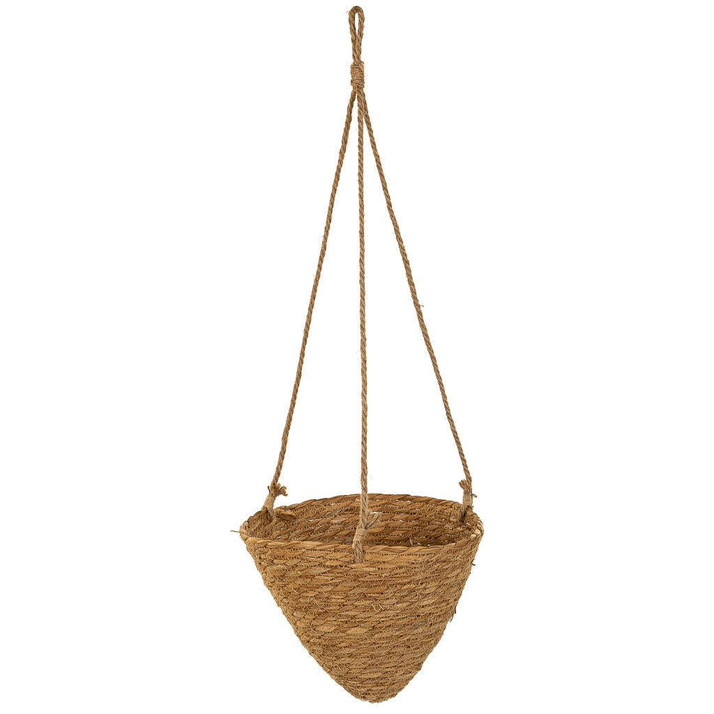 Cestini pensili in fibra naturale marrone d27,5x25h-d22x18h