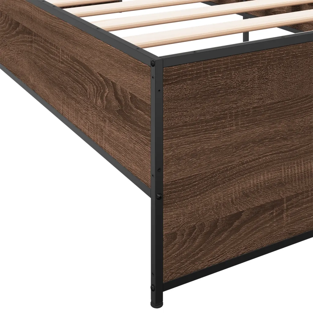 Giroletto Rovere Marrone 75x190 cm Legno Multistrato e Metallo 845255