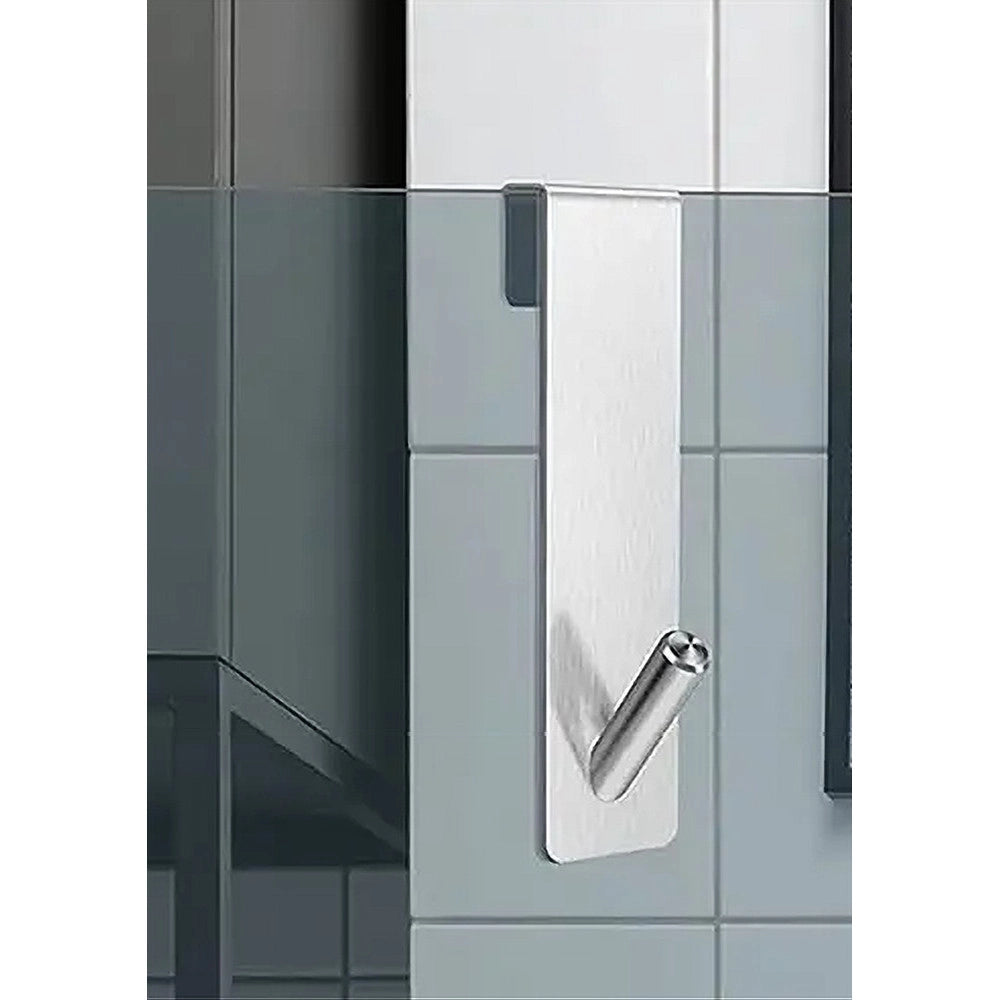 Trade Shop - Gancio Per Porta Box Doccia Appendi Asciugamano Accappatoio Bagno 4x13.5cm 87764 -