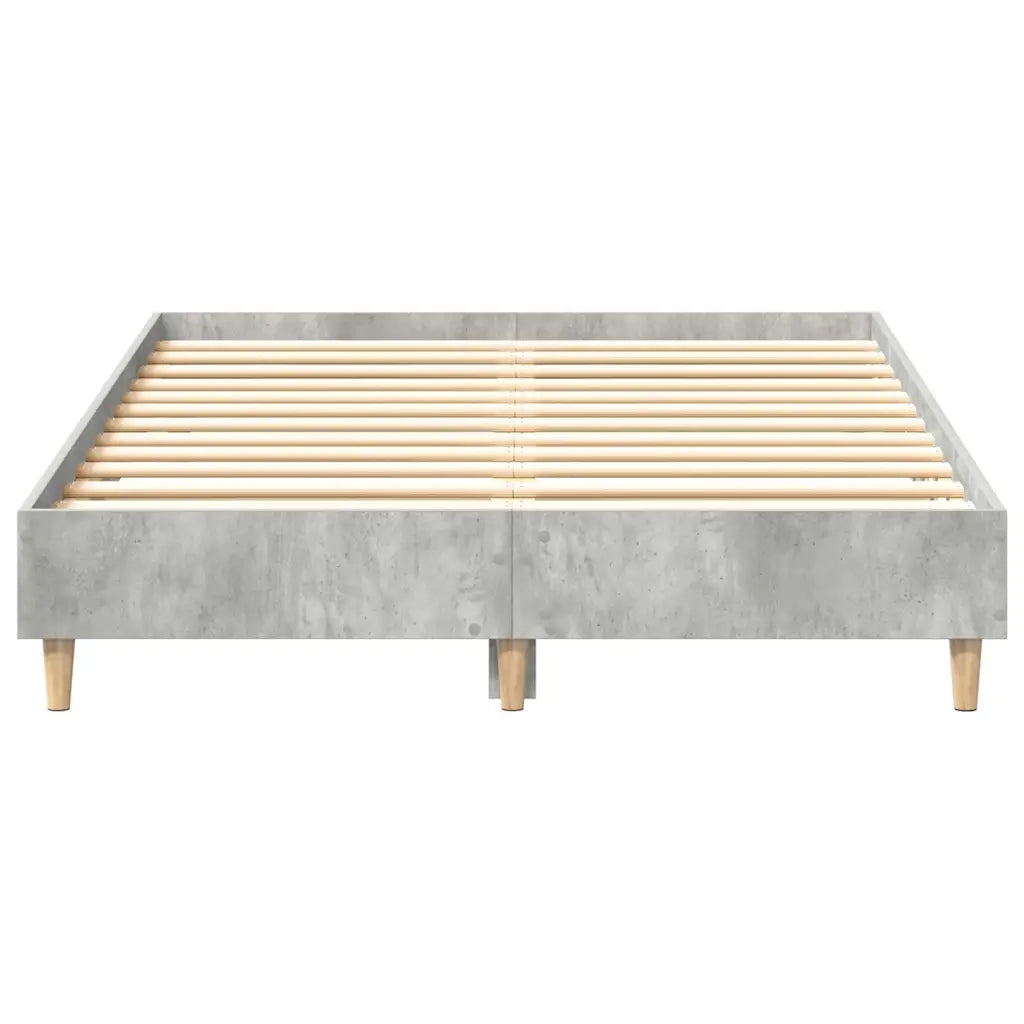 Letto matrimoniale | Letto per adulti | Giroletto senza Materasso Grigio Cemento 120x200 cm Truciolato