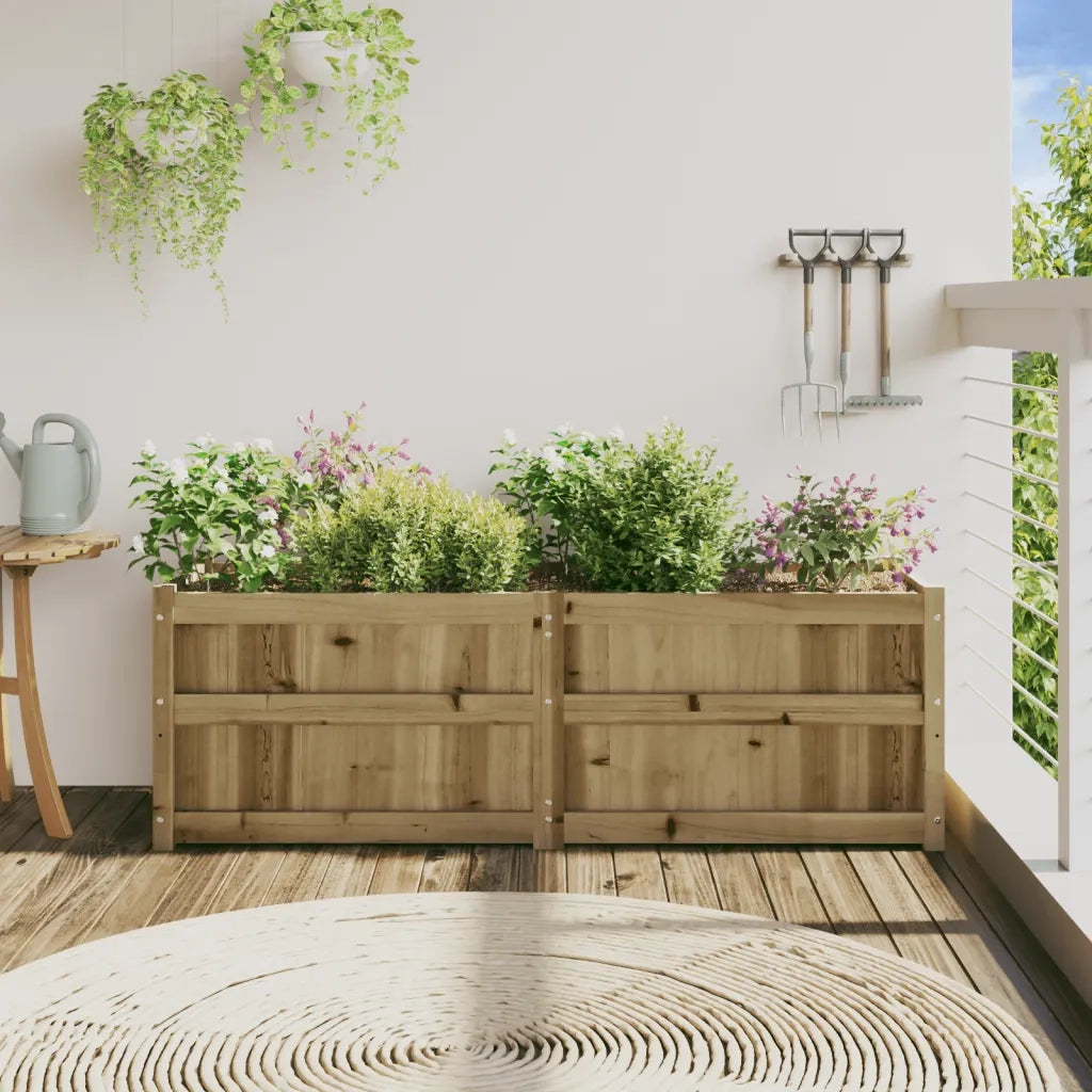 Fioriera da Giardino-Vaso da Esterno 150x50x50 cm in Legno di Pino Impregnato
