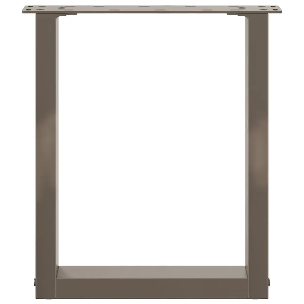 Gambe per Tavolino da Caffè a Forma di U 2 pz Acciaio Naturale 28x(42-43) cm Acciaio 4013151