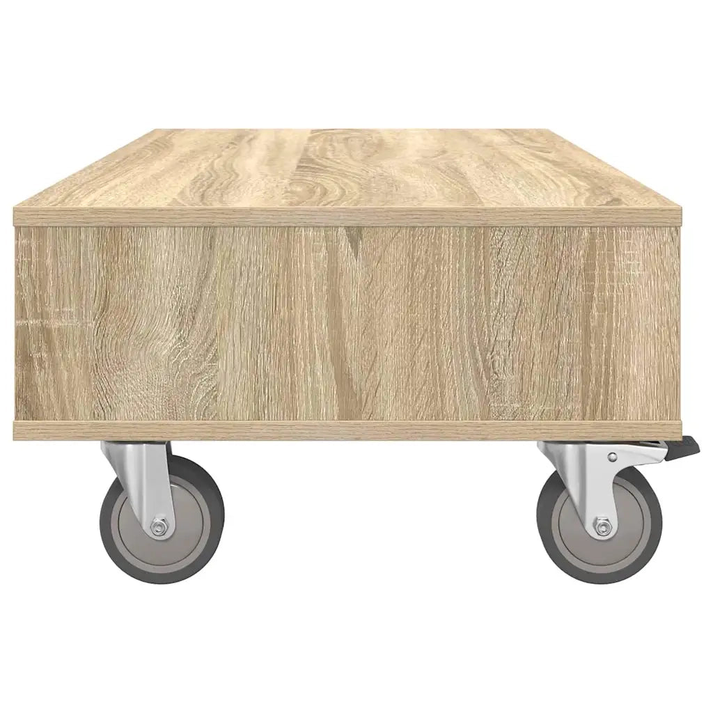 Tavolino | Tavolo laterale con Ruote Rovere Sonoma 90 x 50 x 30 cm