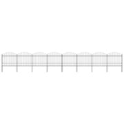 Recinzione Giardino Punta Lancia (1,5-1,75)x13,6m Acciaio Nero cod mxl 19153