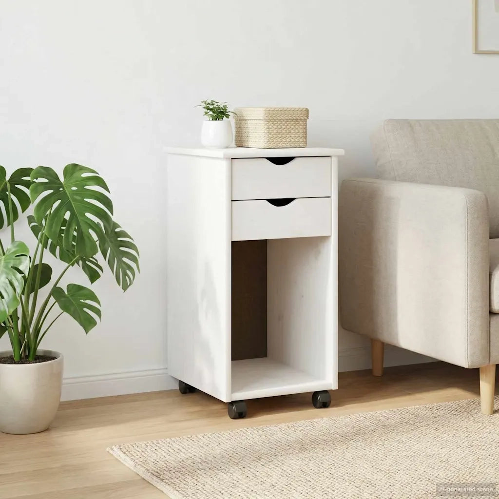 Mobile con Ruote con ruota Bianco 34 x 39 x 65,5 cm 42028353