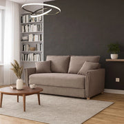 Divano Letto Cassie 3 posti tessuto tortora 176x93x97H: Stile, Comfort e Funzionalità