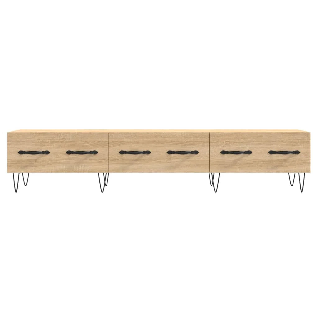 Mobile TV multimediale mensola TV credenza TV sala da pranzo soggiorno camera da letto rovere Sonoma 150 x 36 x 30 cm legno ingegnerizzato marrone 02_0027492