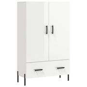 Buffet credenza cassettiera mobiletto mobile contenitore organizer cucina soggiorno finitura lucida 69,5 x 31 x 115 cm legno ingegnerizzato bianco 02_0032997