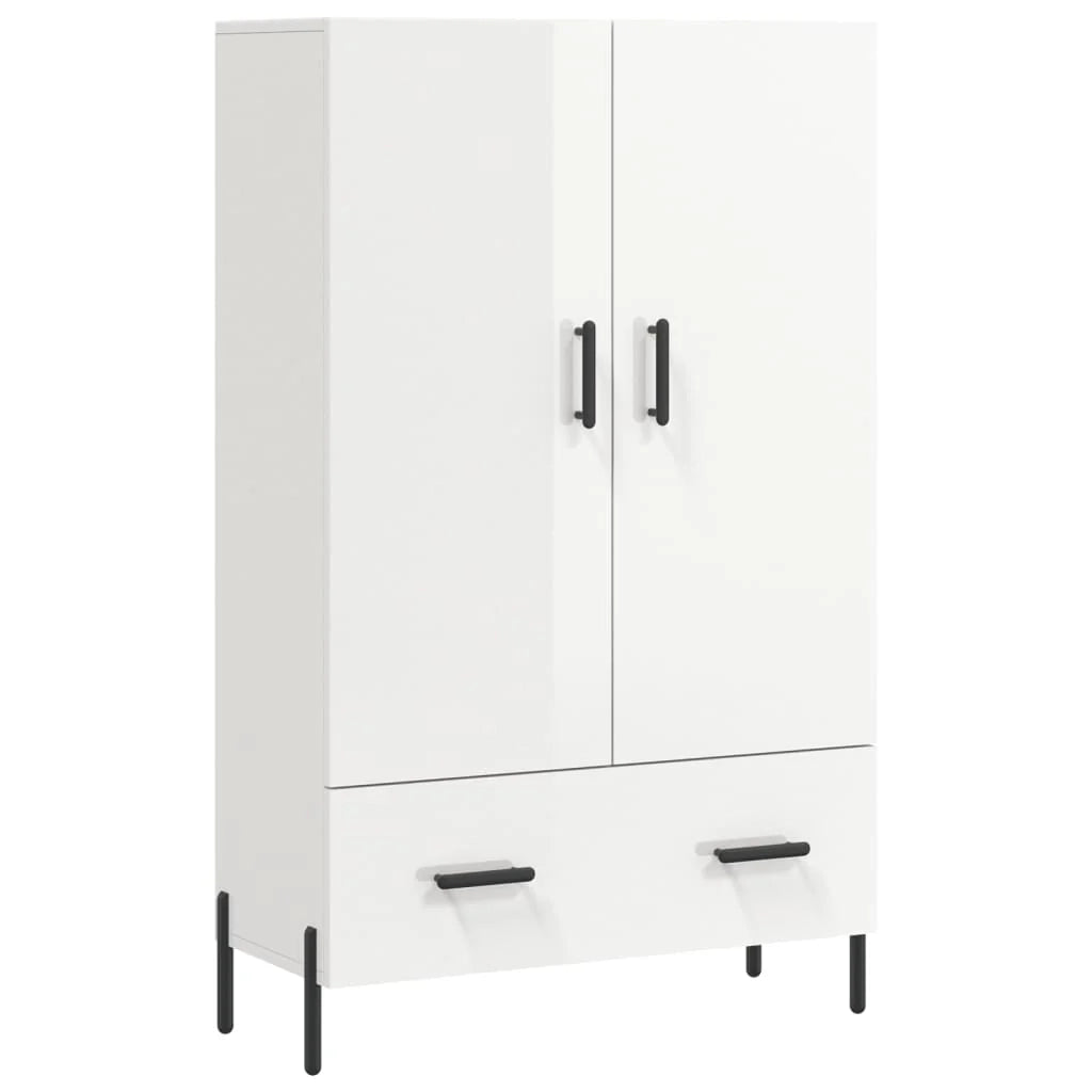 Buffet credenza cassettiera mobiletto mobile contenitore organizer cucina soggiorno finitura lucida 69,5 x 31 x 115 cm legno ingegnerizzato bianco 02_0032997