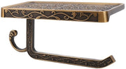 Supporto per carta igienica con piastra - Lega di alluminio - Montaggio a parete - Peso leggero - Costruzione solida - Design elegante - Accessorio per la stanza da bagno