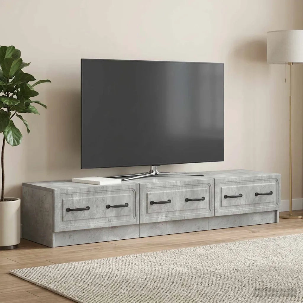 Mobile TV con cassetto Grigio Cemento 147 x 34,5 x 27 cm 895858