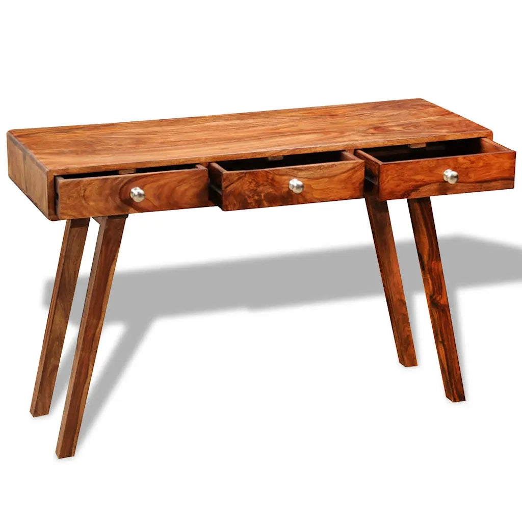 Tavolo Consolle con 3 Cassetti 76 cm Legno Massello di Acacia 242463