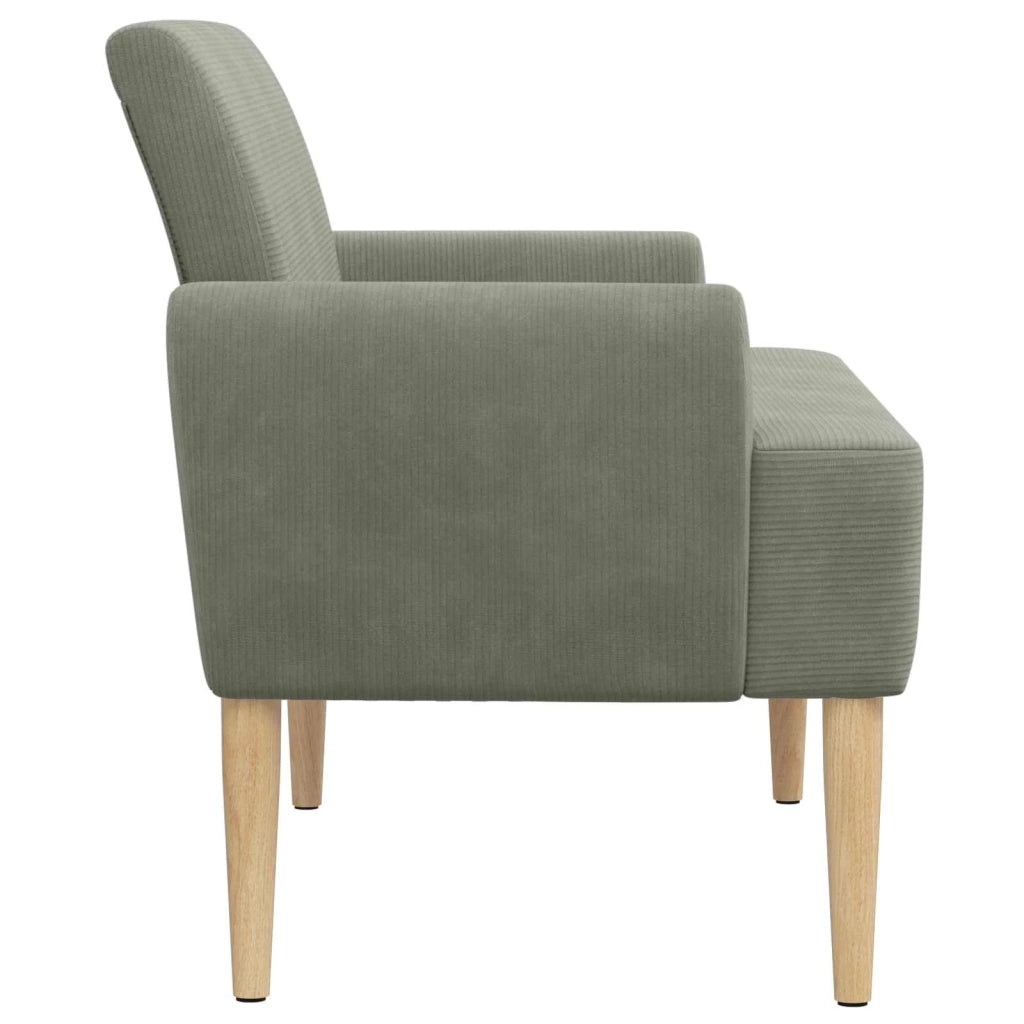 Loveseat con bottoni imbottiti Grigio Chiaro 116 x 67 x 81 cm 42041788