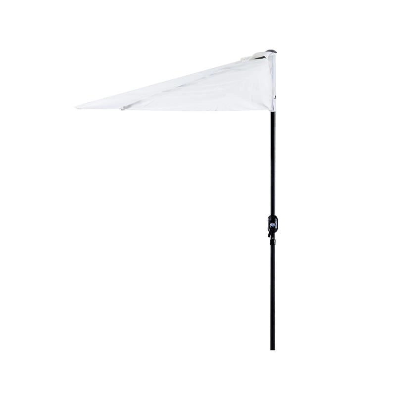 OMBRELLONE SEMICIRCOLARE IMPERMEABILE 269 X 138 X 236 CM BIANCO