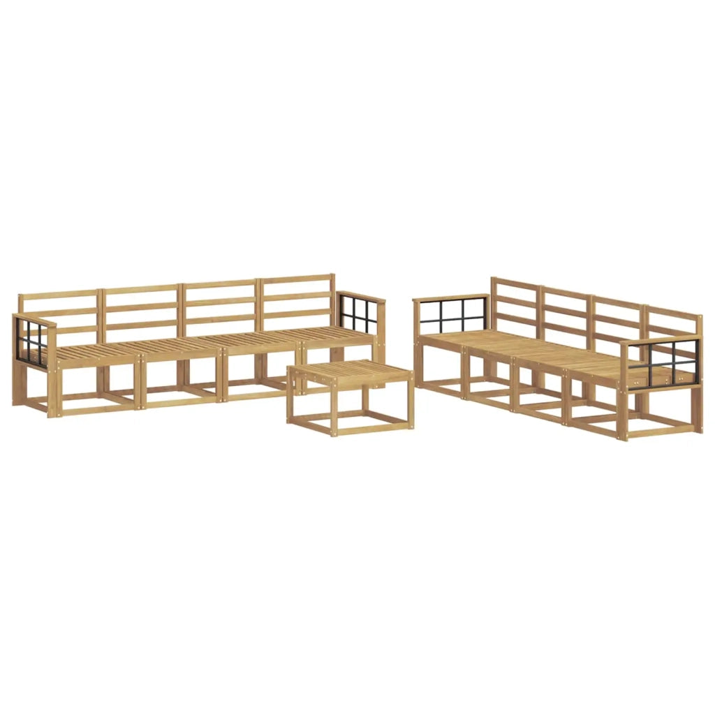 Set di divani da esterno 9 pcs Bianco 59 x 59 x 37 cm 3387428