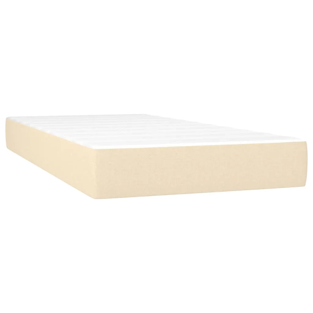 Giroletto a Molle con Materasso Crema 120x190 cm in Tessuto 3269900